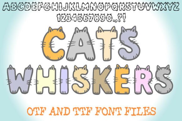 Cats Whiskers Font for Handmade Creations
