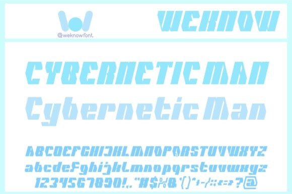 Cybernetic Man: A Futuristic Display Font for Web Design