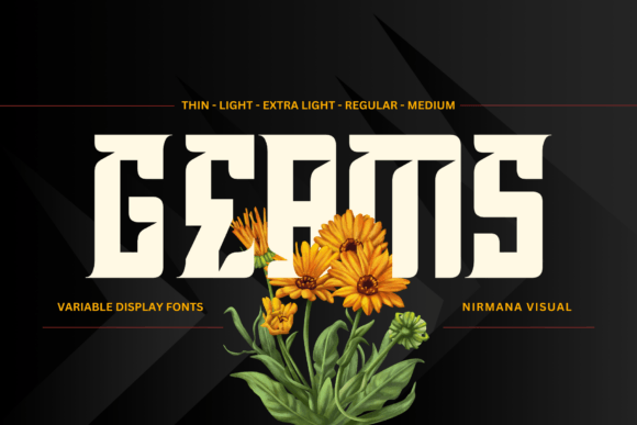 Geams: A Bold Display Font for Handmade Creations