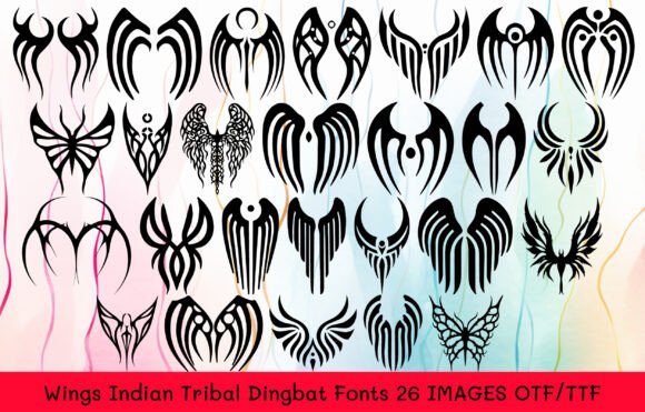 Indian Tribal Wings Font for Campaign Creatives