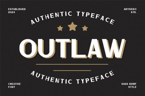 Outlaw Font: A Bold Vintage Display Typeface for Campaigns