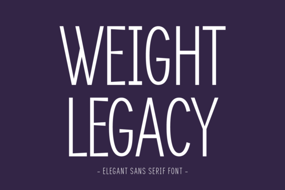 Weight Legacy: A Modern Sans Serif for Editorial Design