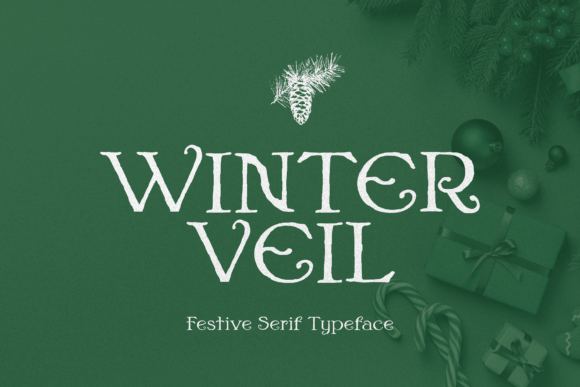 Winter Veil: A Festive Serif Font for Cozy Branding