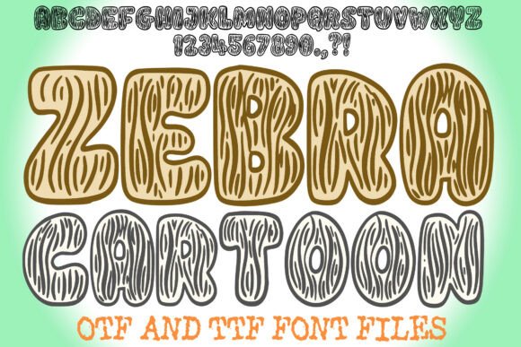 Zebra Cartoon Font for Editorial Design